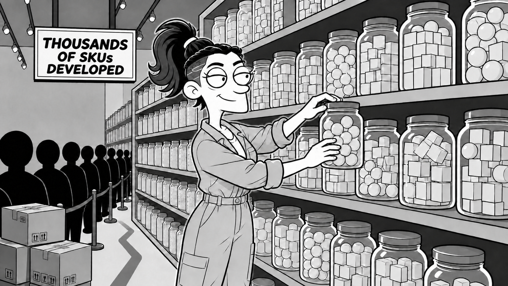thousands of SKUs developed