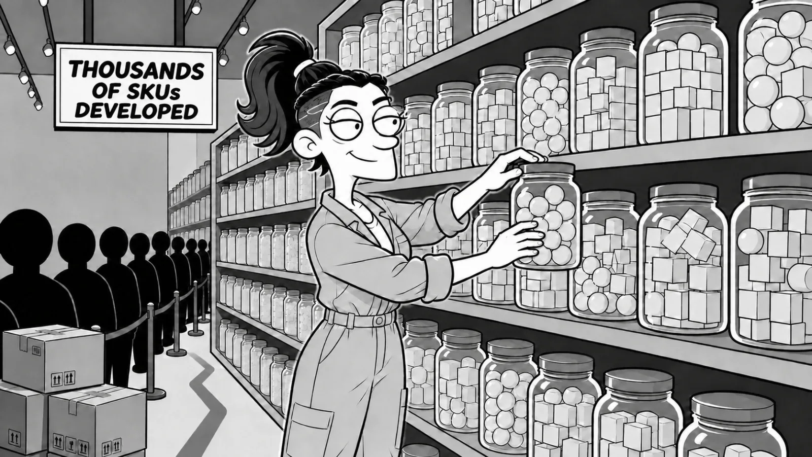 thousands of SKUs developed