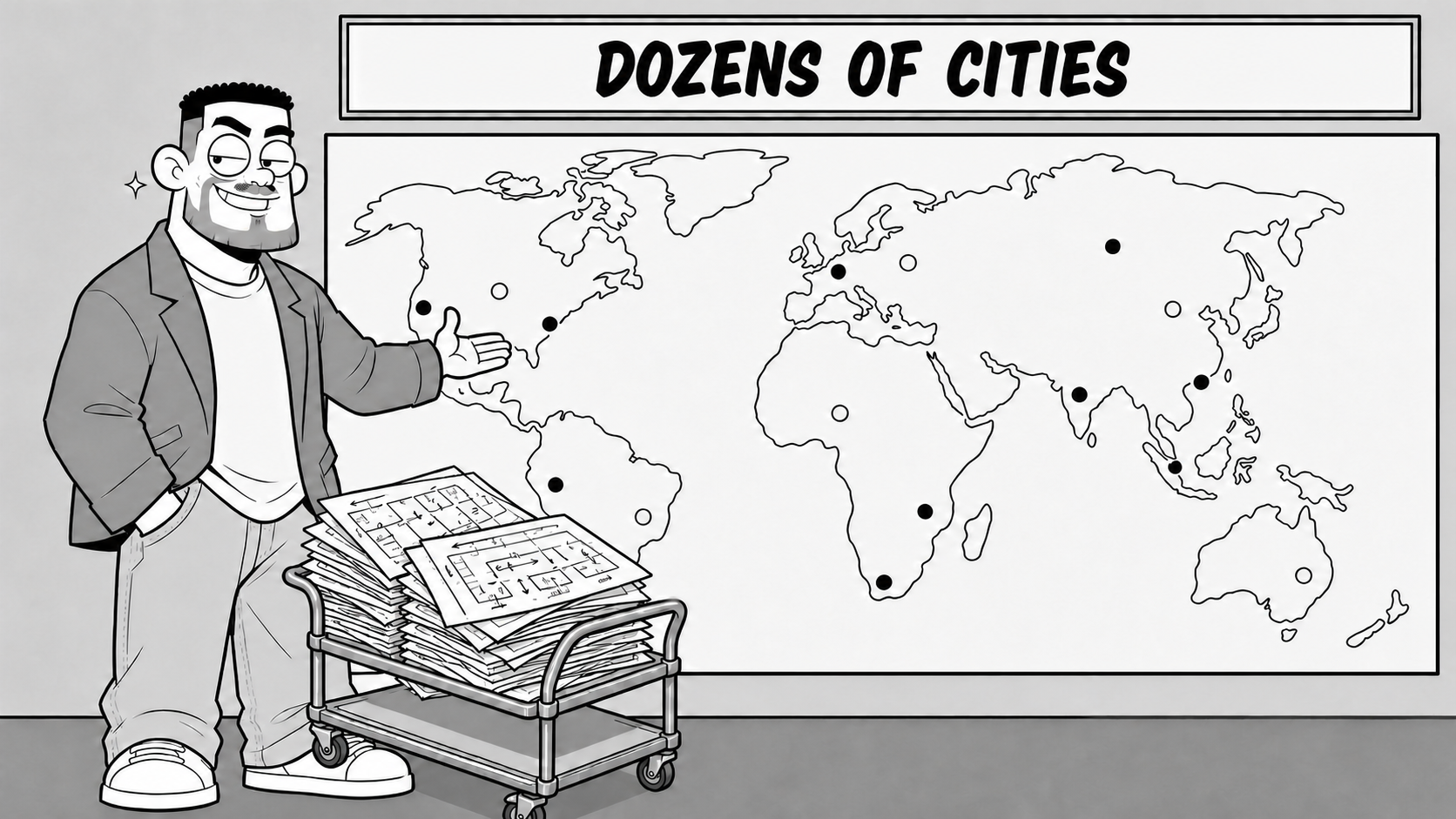dozens of cities