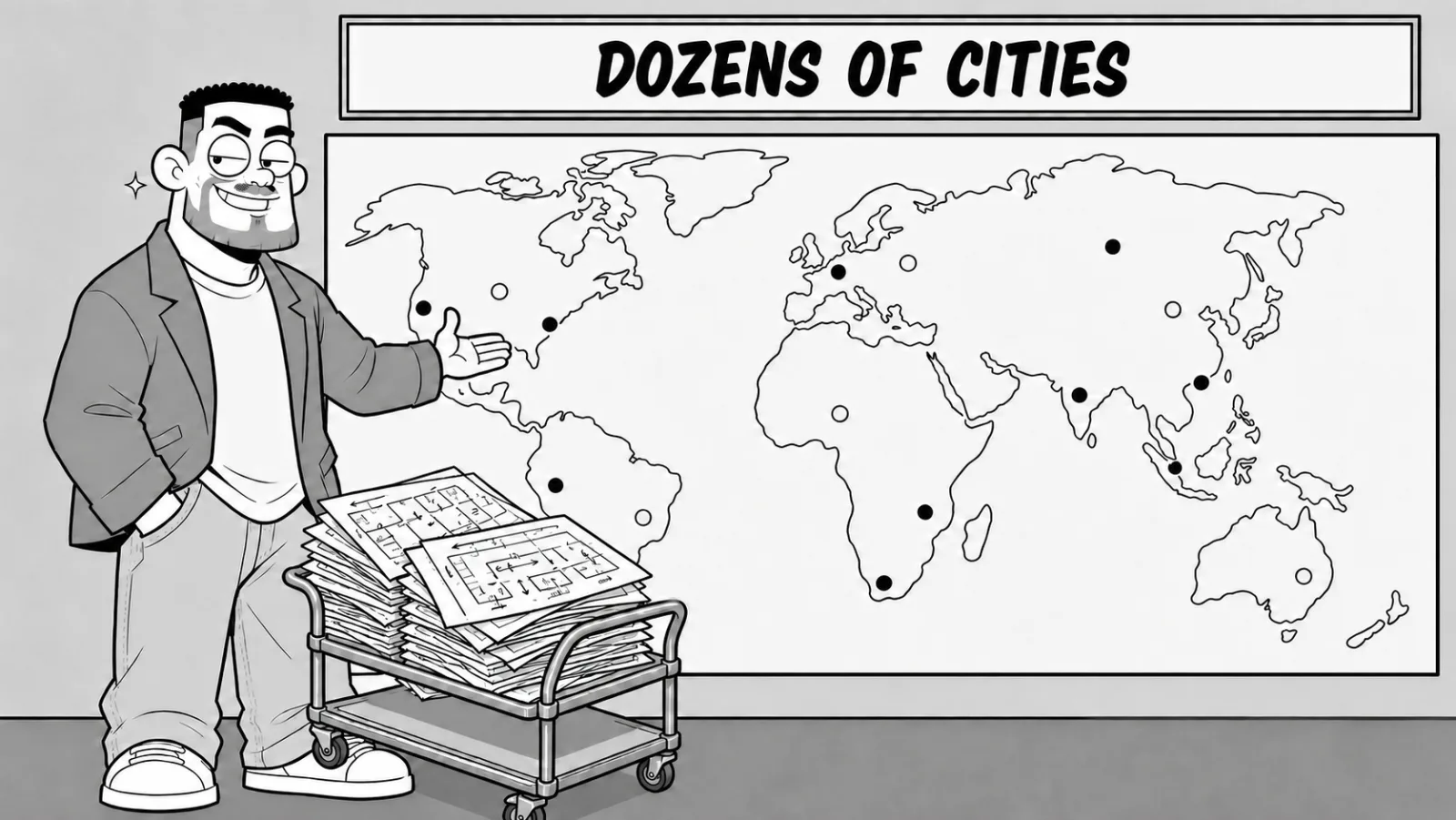 dozens of cities